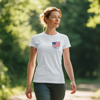 Load image into Gallery viewer, Where the Spirit of the Lord Is, There Is Freedom – Christian Patriotic Bible Verse Shirt | 2 Cor 3:17 USA Flag Tee for Women
