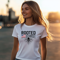 Load image into Gallery viewer, Rooted in Christ T-Shirt, Christian Tree Roots Shirt, Mens Faith Graphic Tee, Bible Verse Shirt, Religious Short Sleeve Tee,

