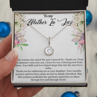 Load image into Gallery viewer, To My Mother-in-Law – Faith &amp; Love Sparkle Necklace with Christian Message Card
