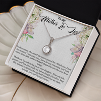 Load image into Gallery viewer, To My Mother-in-Law – Faith &amp; Love Sparkle Necklace with Christian Message Card
