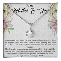 Load image into Gallery viewer, To My Mother-in-Law – Faith &amp; Love Sparkle Necklace with Christian Message Card
