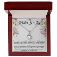 Load image into Gallery viewer, To My Mother-in-Law – Faith &amp; Love Sparkle Necklace with Christian Message Card
