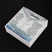 Load image into Gallery viewer, To My Grandson – Faith &amp; Strength Cross Necklace with Message Card
