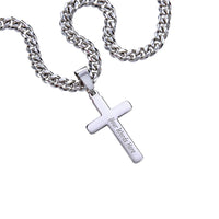 Load image into Gallery viewer, To My Grandson – Faith &amp; Strength Cross Necklace with Message Card
