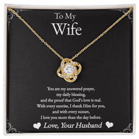 Load image into Gallery viewer, To My Wife – Faith &amp; Love Knot Necklace – Christian Husband Gift

