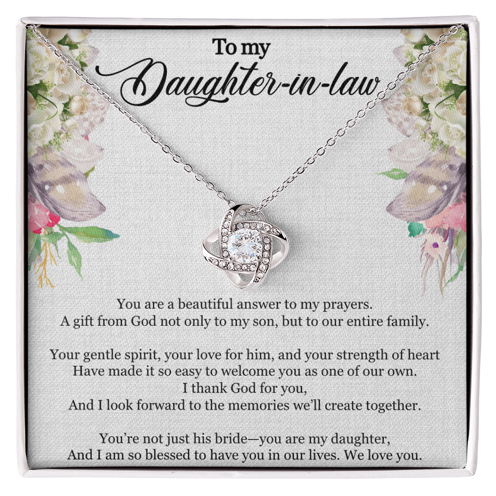 To My Daughter-in-Law – Christian Message Card with Floral Design