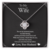 Load image into Gallery viewer, To My Wife – Faith &amp; Love Knot Necklace – Christian Husband Gift
