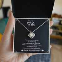 Load image into Gallery viewer, To My Wife – Faith &amp; Love Knot Necklace – Christian Husband Gift
