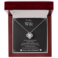 Load image into Gallery viewer, To My Wife – Faith &amp; Love Knot Necklace – Christian Husband Gift
