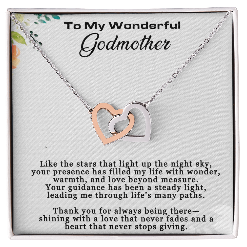 Godmother Interlocking Hearts Necklace