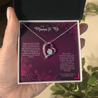 Load image into Gallery viewer, Mama-to-Be Heart Necklace – Pregnancy Gift from Husband, Mom, or Friend
