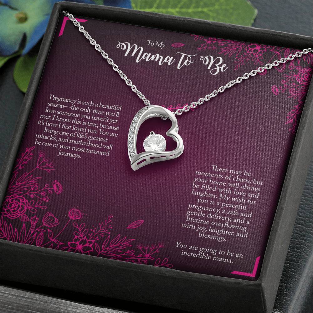 Mama-to-Be Heart Necklace – Pregnancy Gift from Husband, Mom, or Friend