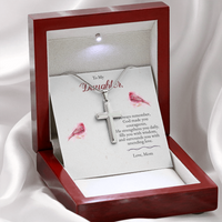 Load image into Gallery viewer, To My Daughter – Cross Necklace with Heartfelt Christian Message
