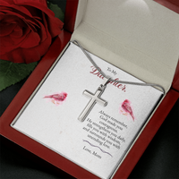 Load image into Gallery viewer, To My Daughter – Cross Necklace with Heartfelt Christian Message
