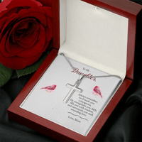 Load image into Gallery viewer, To My Daughter – Cross Necklace with Heartfelt Christian Message
