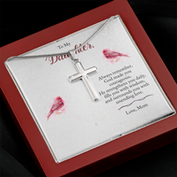 Load image into Gallery viewer, To My Daughter – Cross Necklace with Heartfelt Christian Message
